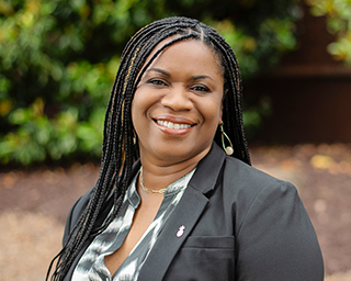 Headshot of Southern First banker, Indira Saunders.