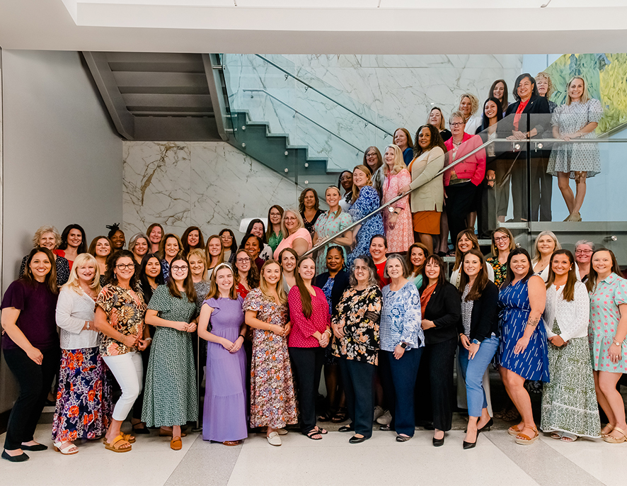 Group of Southern First bankers inside their Headquarters.