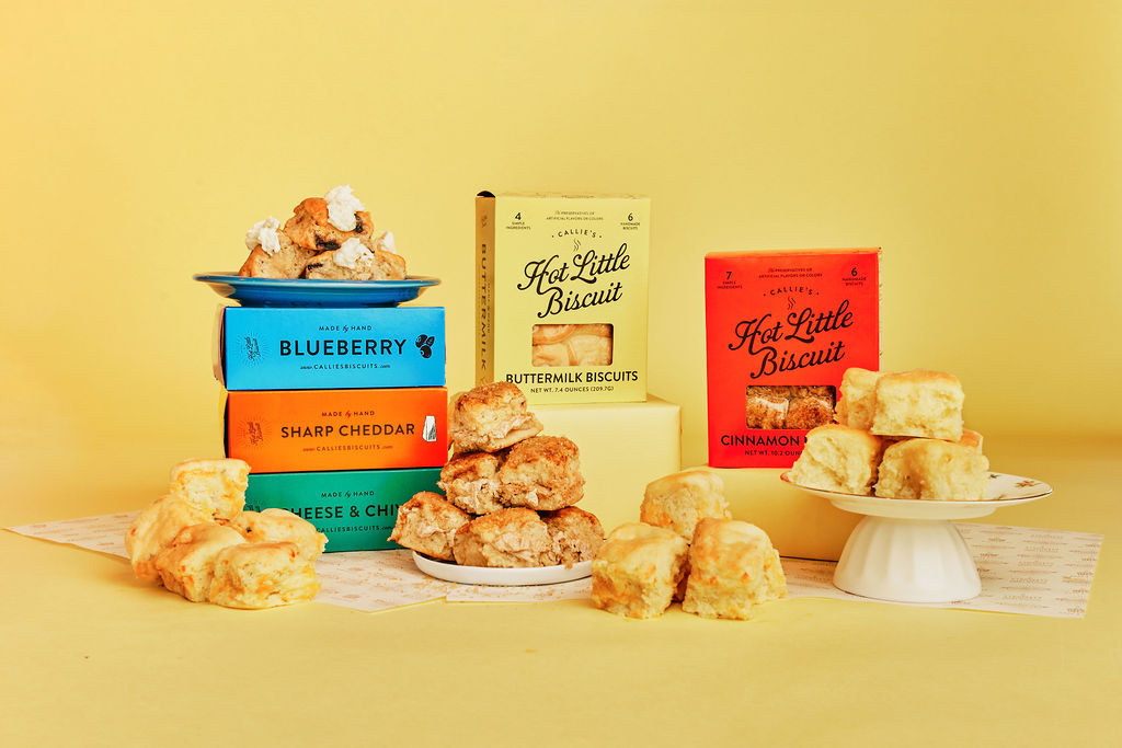 Photo of biscuits and biscuit mixes from Callie's Hot Little Biscuit.